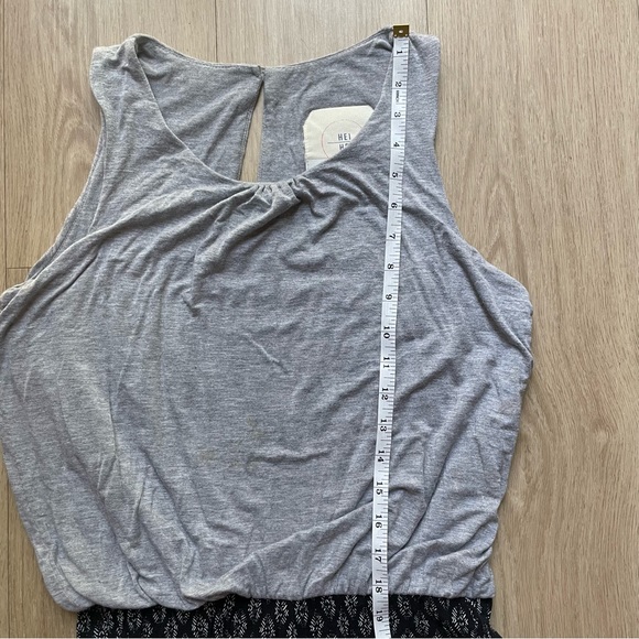 Hei Hei Anthropologie Rhodes sleeveless gray and navy jumpsuit, size small - Picture 6 of 13